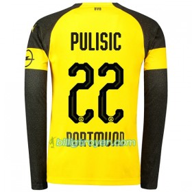 Billige Fotballdrakter Borussia Dortmund Pulisic 22 Hjemmedraktsett 2018/19 Langermet